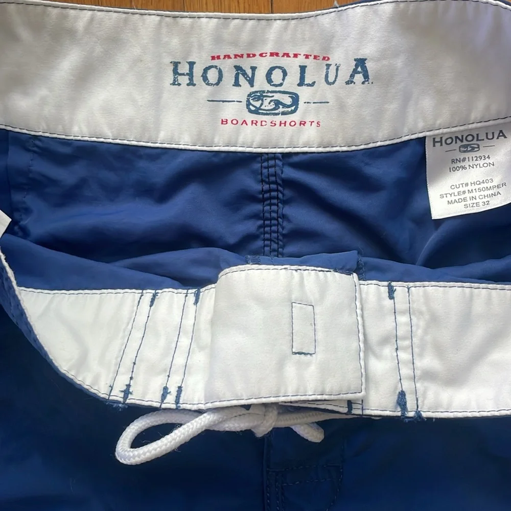 Honolua Surf Co. Blue Board Shorts Size 32